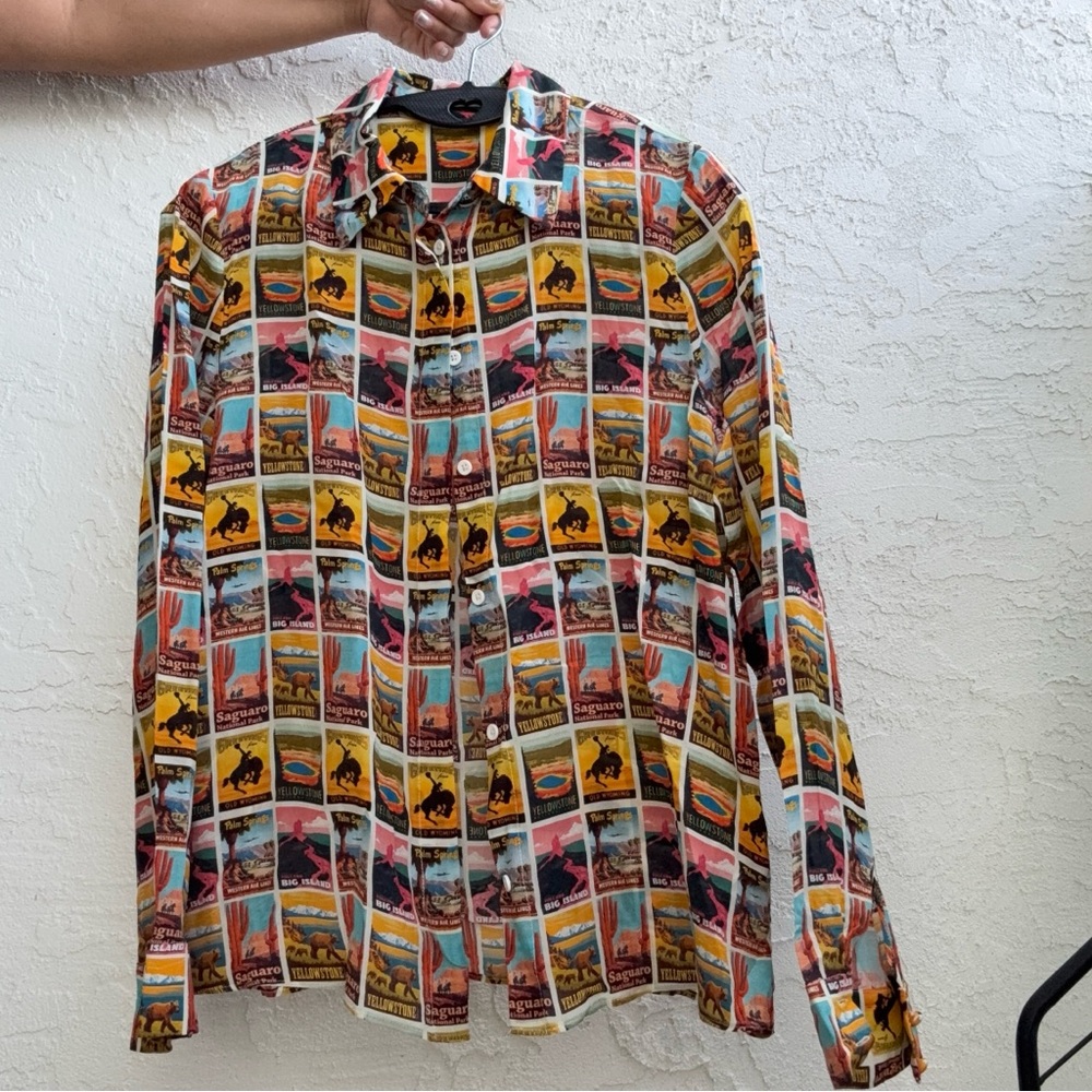 Alice + Olivia Willa Postcard shirt